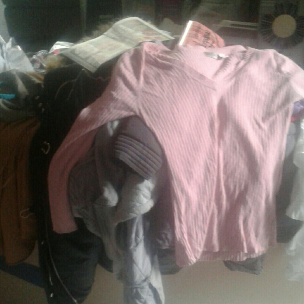 A pink long sleeve dress shirt